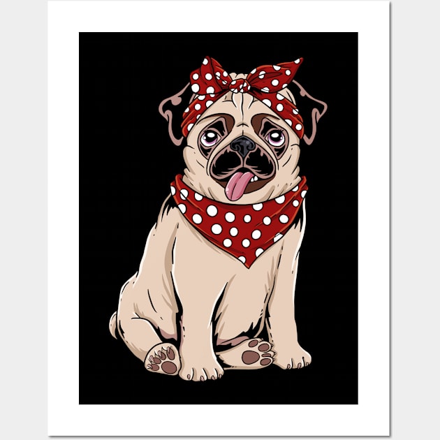 Pug Mama's Love: A Bundle of Snuggles and Joy Wall Art by Holymayo Tee